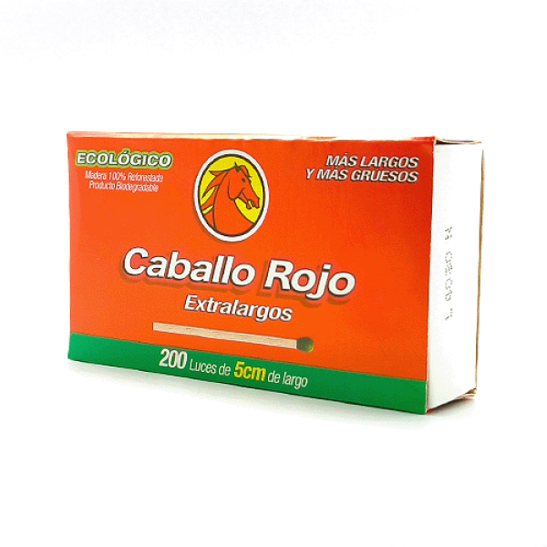 FÓSFORO CABALLO ROJO EXTRA LARGO 5CM